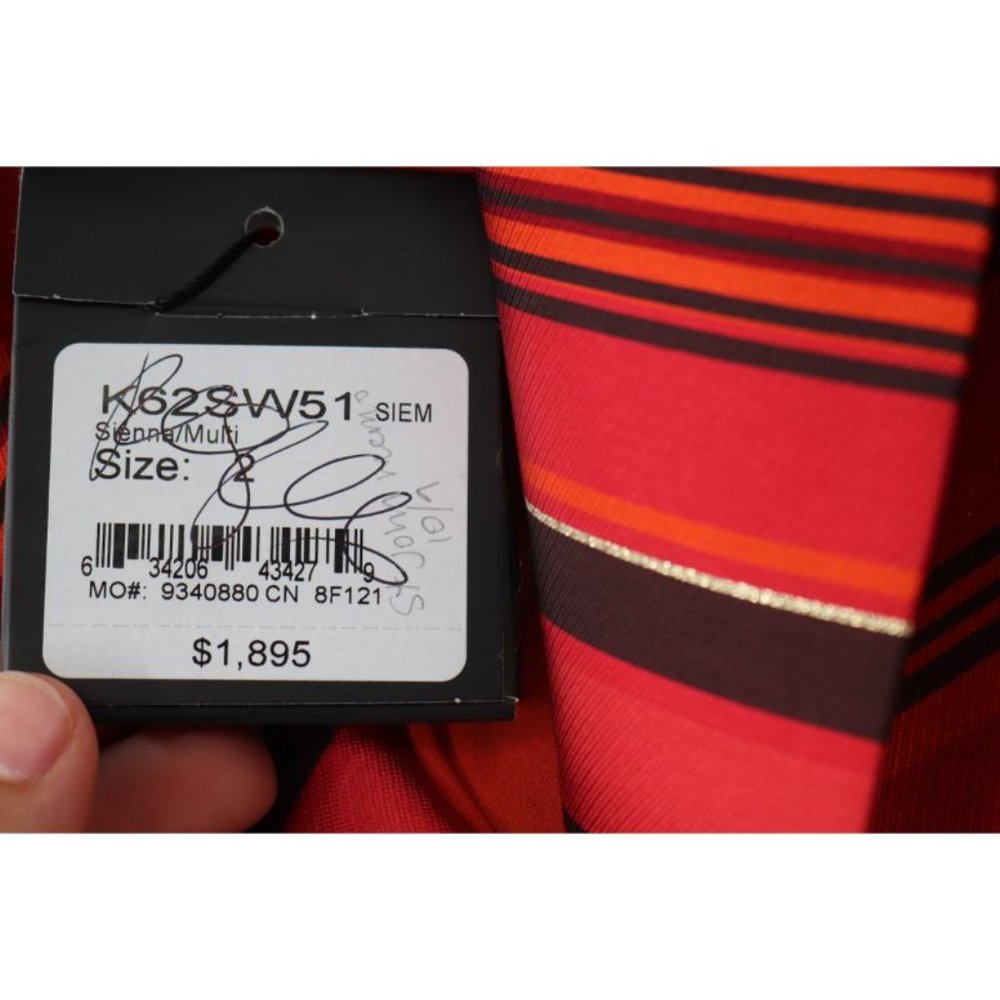 NWT St John coat women's 2 Sienna multi topper jacket jacquard metallic striped - Picture 5 of 16